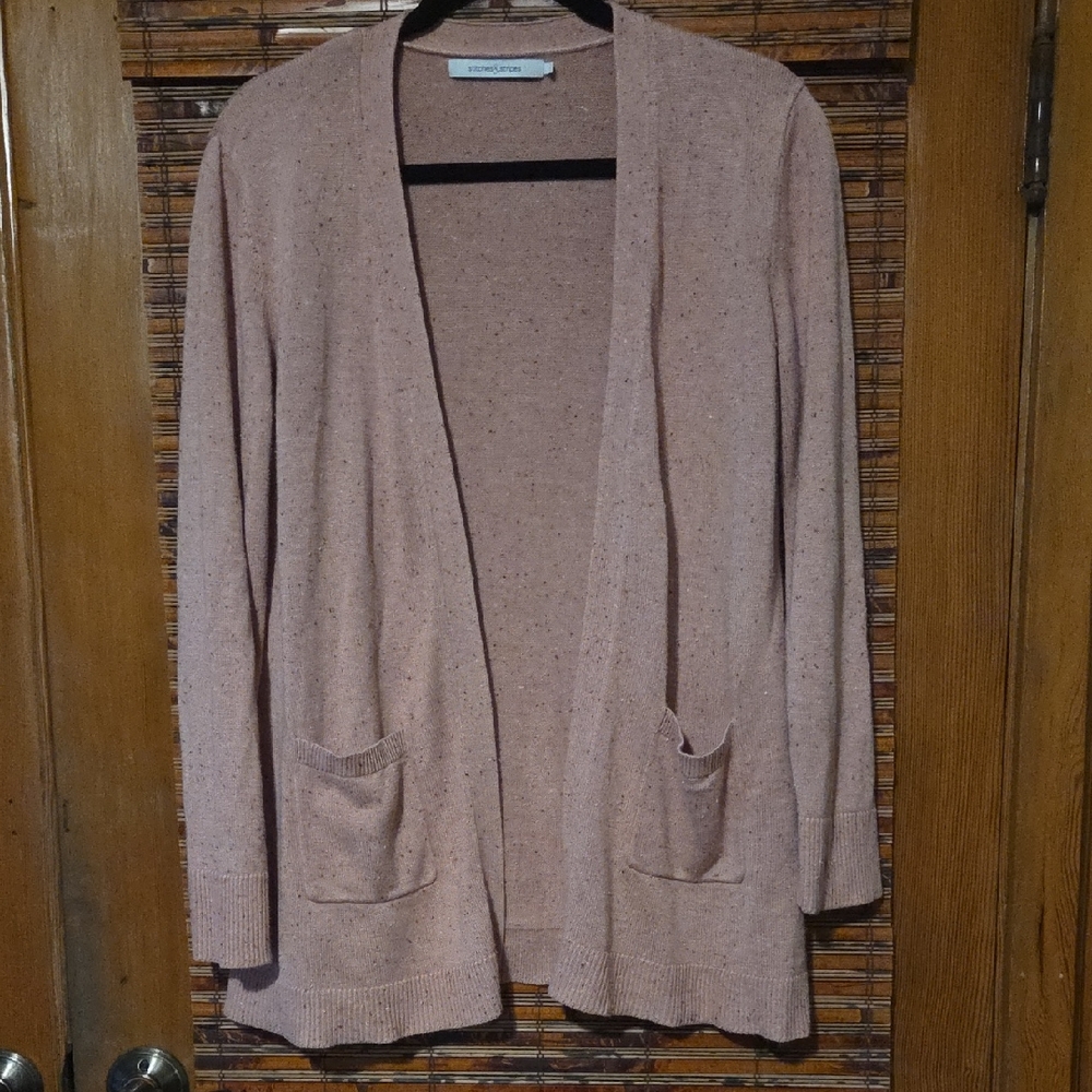 Women's Soft Pink Open Front Cardigan